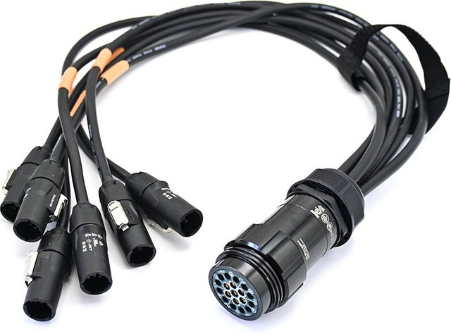 19-poliges Socapex Breakout Kabel von Soca zu Powercon True1 Truecon für Audio Power Distro in Schwarz - Bild 1