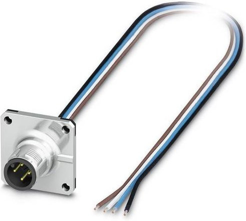 Phoenix Contact 1419784 Sensor-Aktor-Einbausteckverbinder M12 Stecker in Silber, 4-polig, 0,50 m - Bild 1