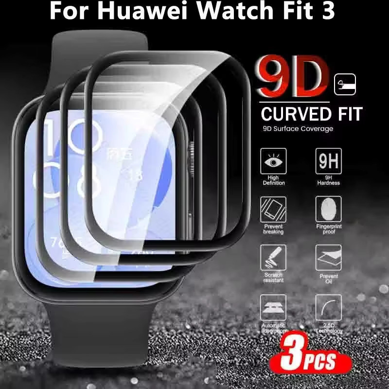 Displayschutzfolien Huawei Watch Fit 3, Silikon, transparent, Unisex - Bild 3