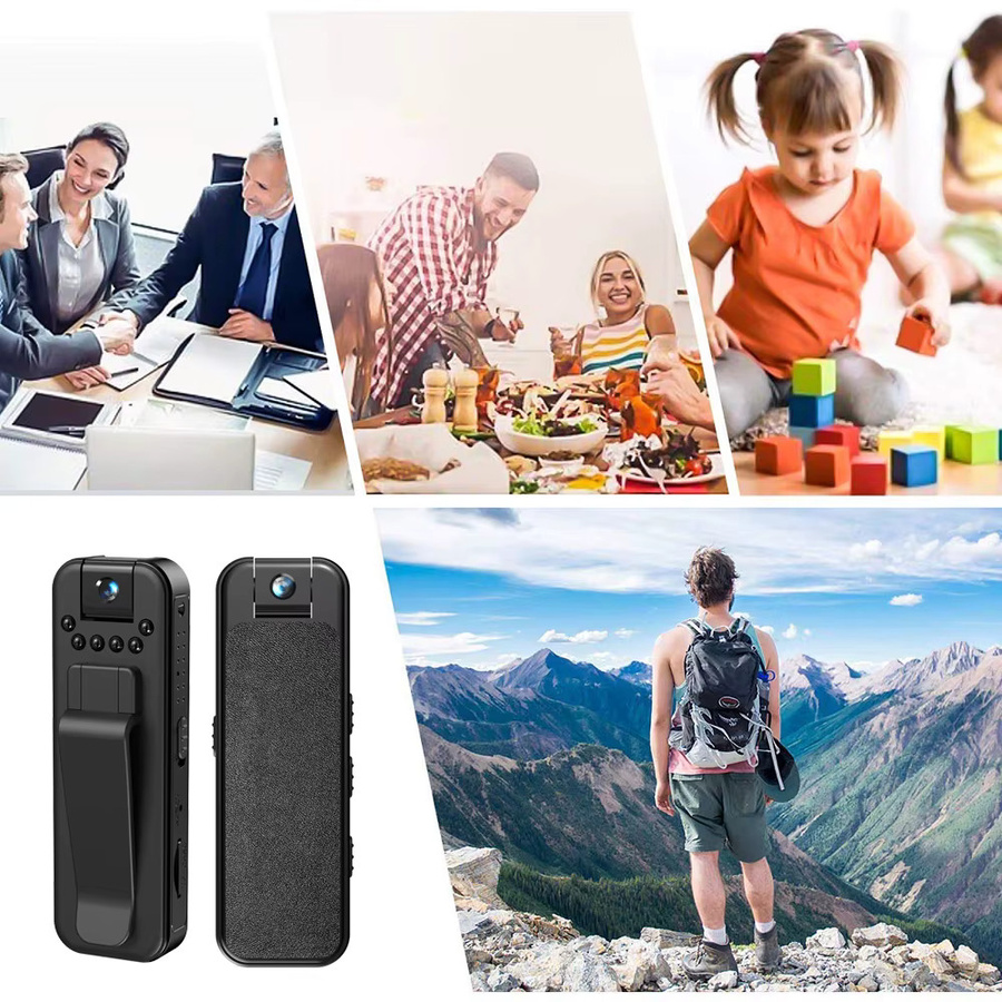CUGUU Mini-Kamera 1080P Kompakter Digitalrekorder mit 180 Grad rotierender Infrarot-Nachtsicht in Schwarz - Bild 6