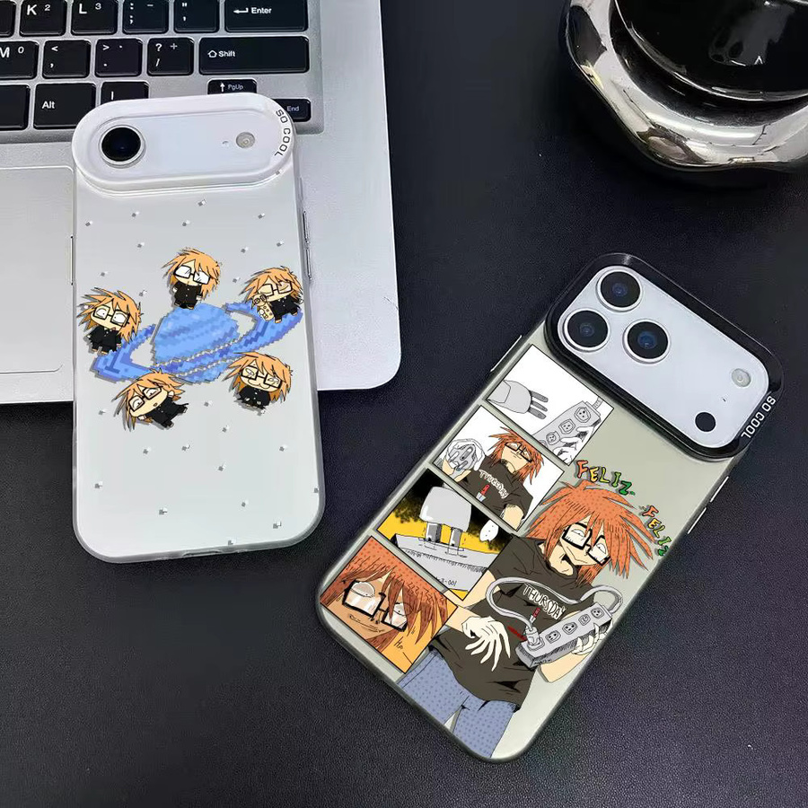 R-Randals F-Friends Handyhülle für iPhone 11 bis 17 Pro Max Matte Laser Aurora stoßfeste Schutzhülle in Pink Multicolour - Bild 2