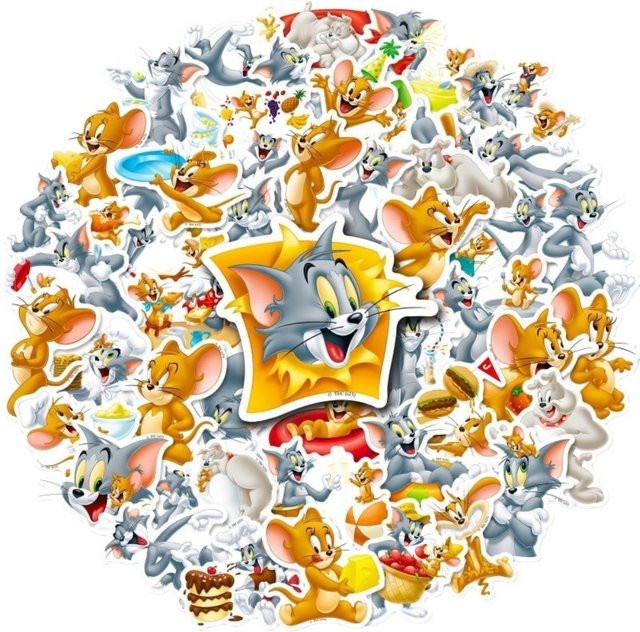 OTRAINBOW Tom und Jerry Cartoon-Aufkleber, 50 Stück - Bild 1