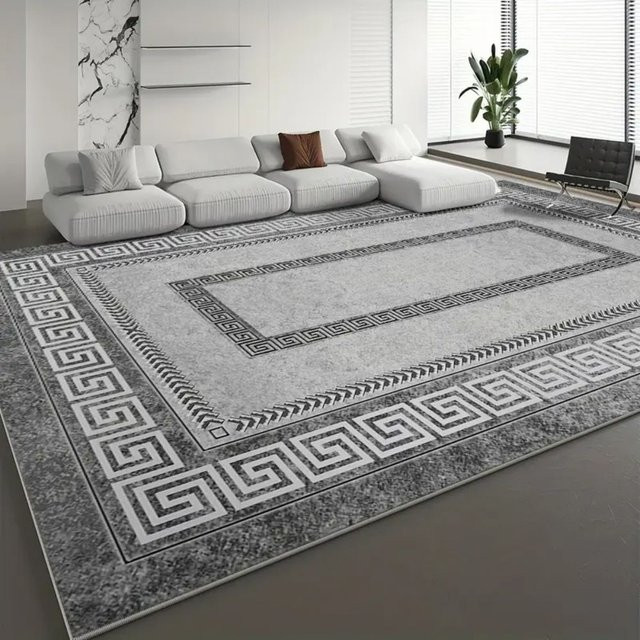 VIKAMA Moderner Luxusteppich in Grau, Rechteckig, B/T: 120 x 80 cm - Bild 1