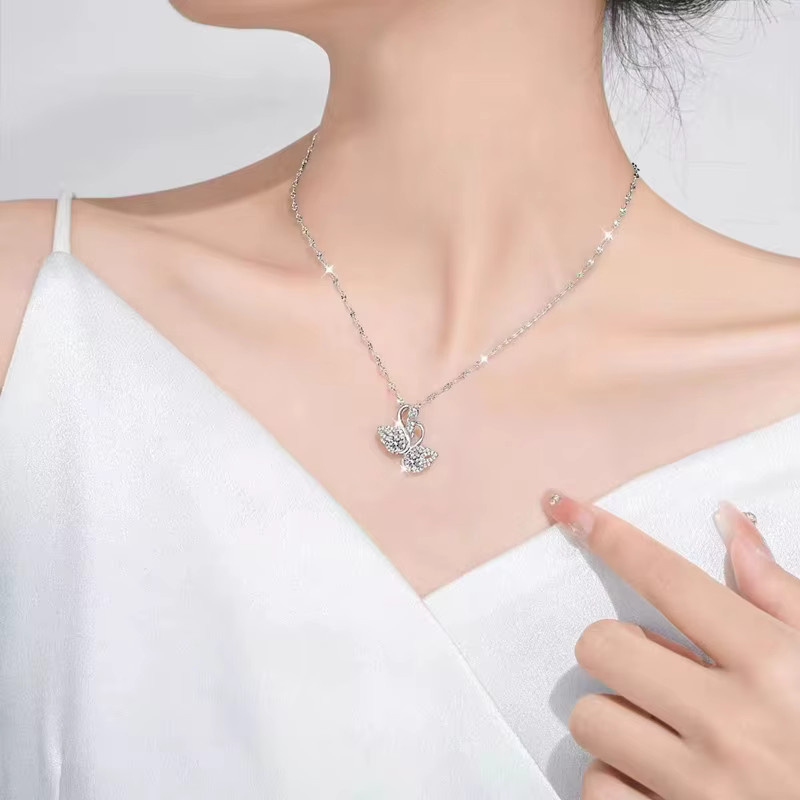 BJXMOSO Halskette mit Anhänger, 925 Silber, Zirkonia, Damen - Bild 2