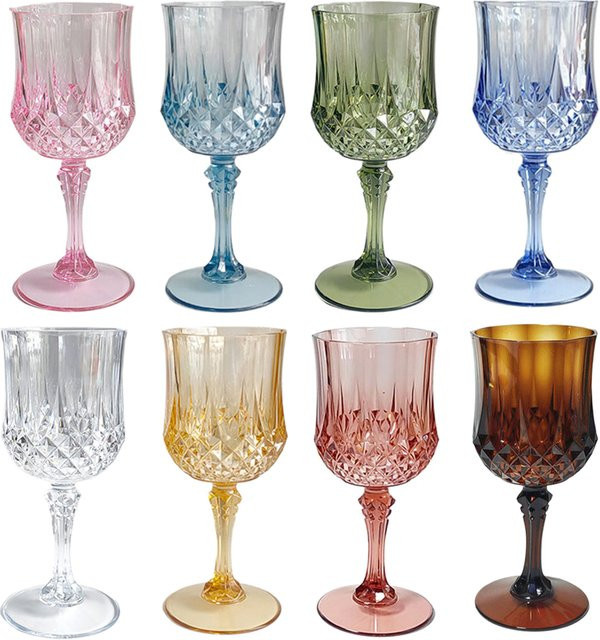 WHPHous Champagnerflöten aus Acryl in geometrischem Design, H x B x T: 16,5 x 8,0 x 7,0 cm - Bild 1