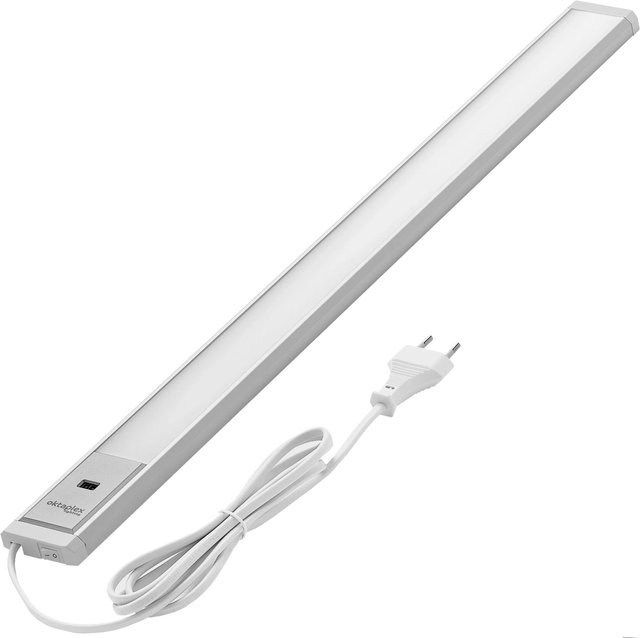 Oktaplex Riva LED Unterbauleuchte aus Aluminium in Weiß und Silber, dimmbar mit Bewegungssensor, Warmweiß 3000K, Länge: 58 cm - Bild 1