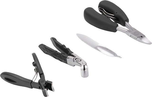 Koogeelife Nagelknipser-Set, Edelstahl, Schwarz, Unisex - Bild 1