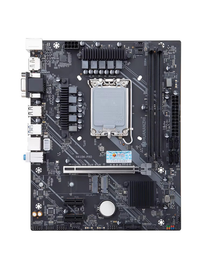 HUANANZHI H610M Pro M-ATX DDR4 Motherboard für Intel LGA 1700 CPUs der 12. und 13. Generation in Schwarz - Bild 4