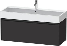 Duravit Waschtischunterschrank Ketho.2 in Graphit Matt, wandhängend, Breite: 118,4 cm, Tiefe: 46 cm, Höhe: 44 cm - Bild 1
