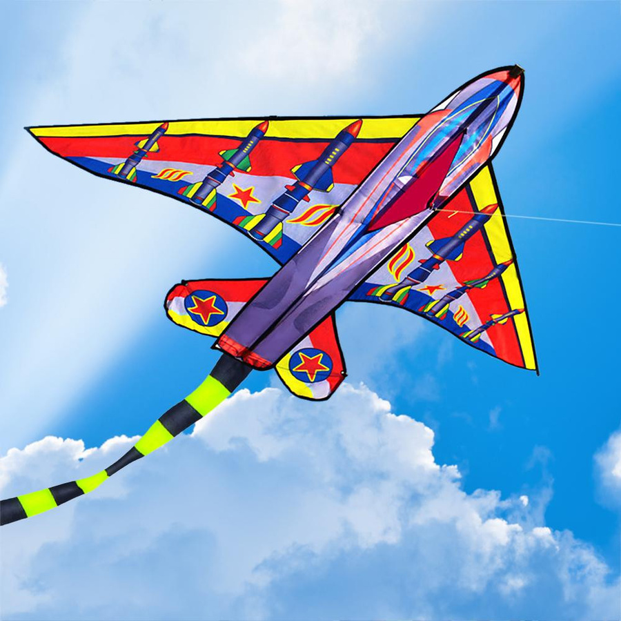 TOMTOP JMS Flugzeugdrachen, Einleiner-Drachen mit Schwanz, Bunt / Mehrfarbig - Bild 3