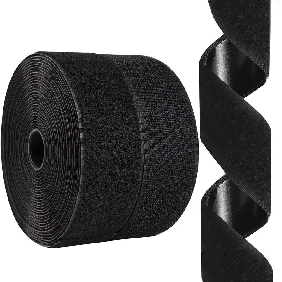 Klettband Set aus Nylongewebe zum Nähen, nicht klebendes Klettband für Nähzubehör, 5 m pro Paar, Farben: Weiß und Schwarz, Breite: 16 mm bis 150 mm - Bild 2