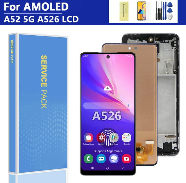 Samsung A52 5G AMOLED Display mit Touchscreen Digitizer Montage Ersatz in Schwarz für SM-A526B und SM-A5260 - Bild 1