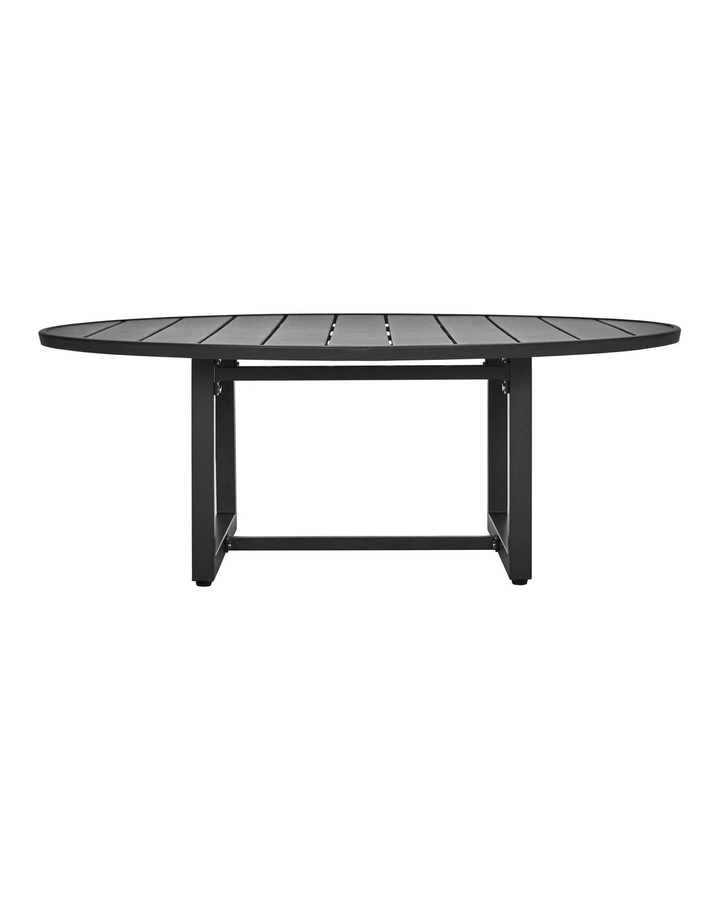 House Doctor Couchtisch Helo rund aus Eisen in Schwarz für Garten und Terrasse Durchmesser: 120 cm - Bild 1