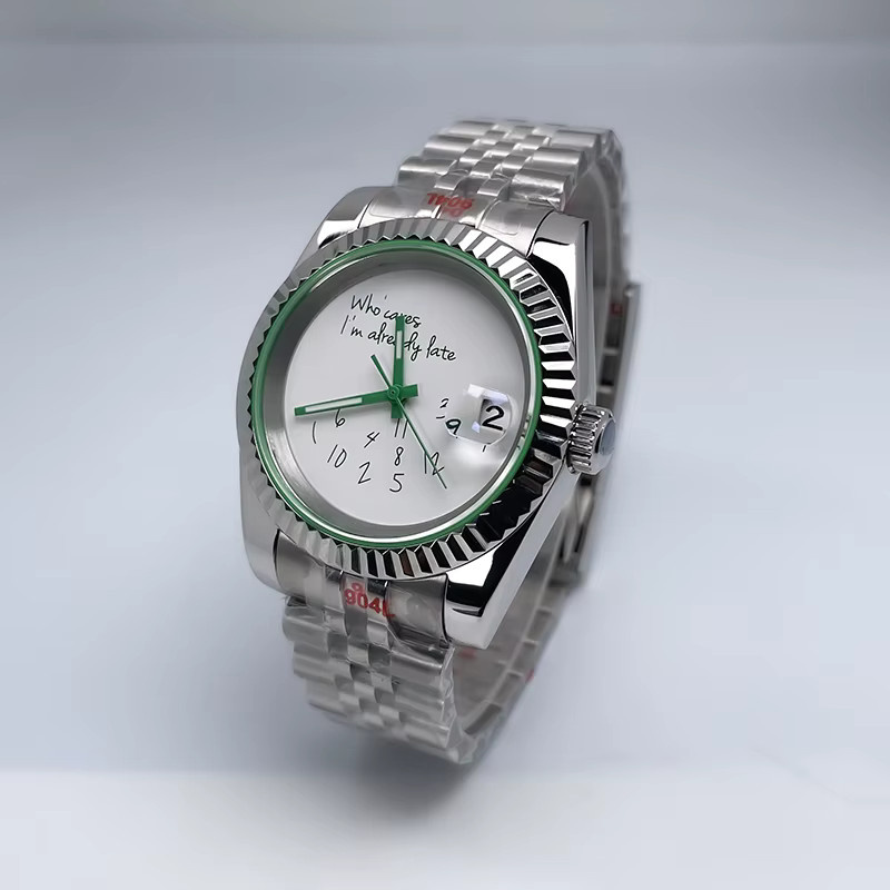 Macarlon Armbanduhr Automatik, Edelstahl, 39 mm, Herren, Saphirglas, Datum - Bild 1
