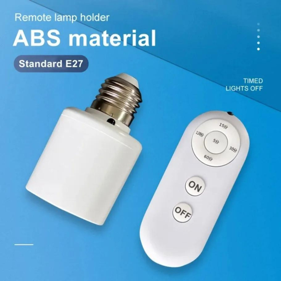 YJMP Super Lighting E27 Lampenfassung mit Fernbedienung und 5-stufigem Timer in Weiß - Bild 2