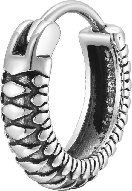 Vnox Creolen, Schlangenstrukturierte, Edelstahl, Silber, Unisex - Bild 1