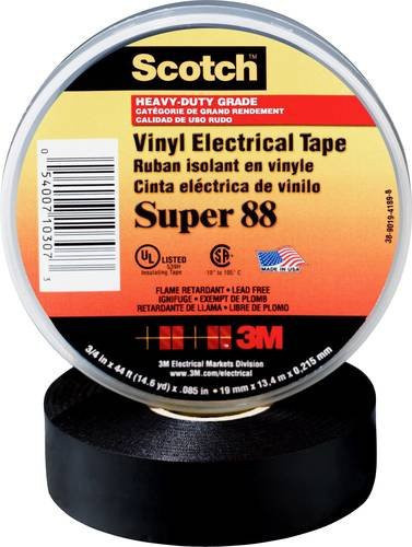 Scotch Super88 Isolierband Schwarz 38 mm Breite x 33 m Länge - Bild 1