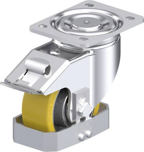 Blickle Stahlblech-Lenkrolle LH-GTH 127K-FI-FS in Silber mit 125 mm Rad-Durchmesser und 700 kg Tragfähigkeit - Bild 1