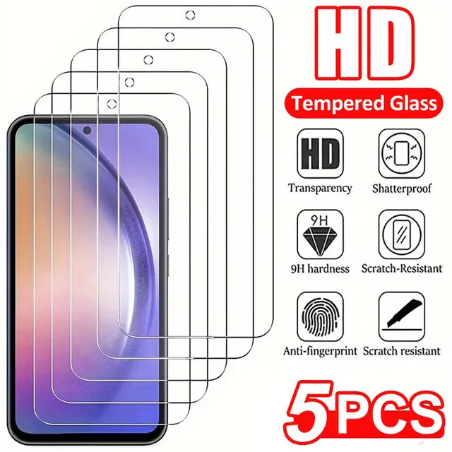 5 Stück Displayschutzfolie transparent für Samsung Galaxy A-Serie und S-Serie Modelle - Bild 1