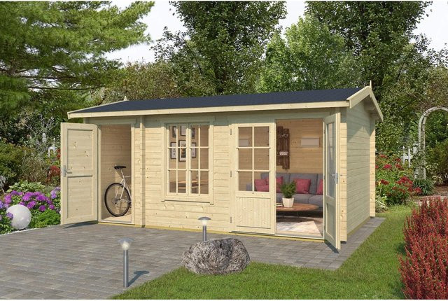 Lasita Gartenhaus Wrexham Maja aus Holz mit Satteldach, naturbelassen, braun, B/H/T: 525 x 250,8 x 350,8 cm - Bild 1