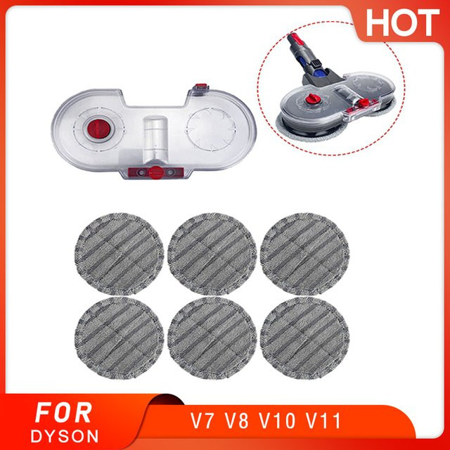 Elektrische Moppkopfbürste mit Wassertank und 6 Wischpads als Ersatz für Dyson Staubsauger V7 V8 V10 V11 - Bild 1