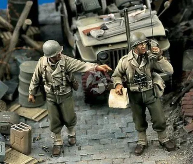 BAANFU Amerikanischer Infanterieoffizier, Harzfiguren-Modellbausatz, Maßstab 1:35 - Bild 1