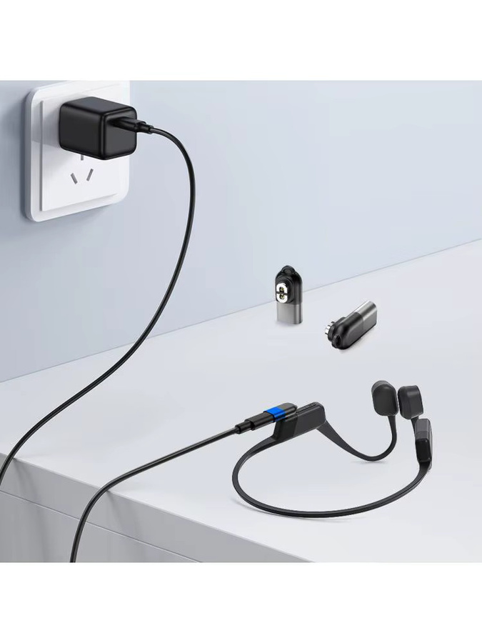 Magnetischer USB-C Ladeadapter in Schwarz für Shokz OpenRun Air, OpenRun Pro und Mini - Bild 4