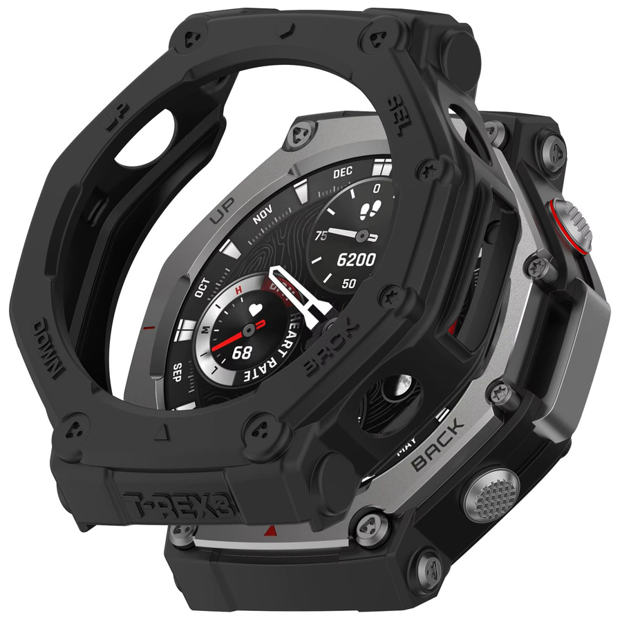 Amazfit Schutzhülle Silikon, Schwarz, Amazfit T-Rex 3 - Bild 5