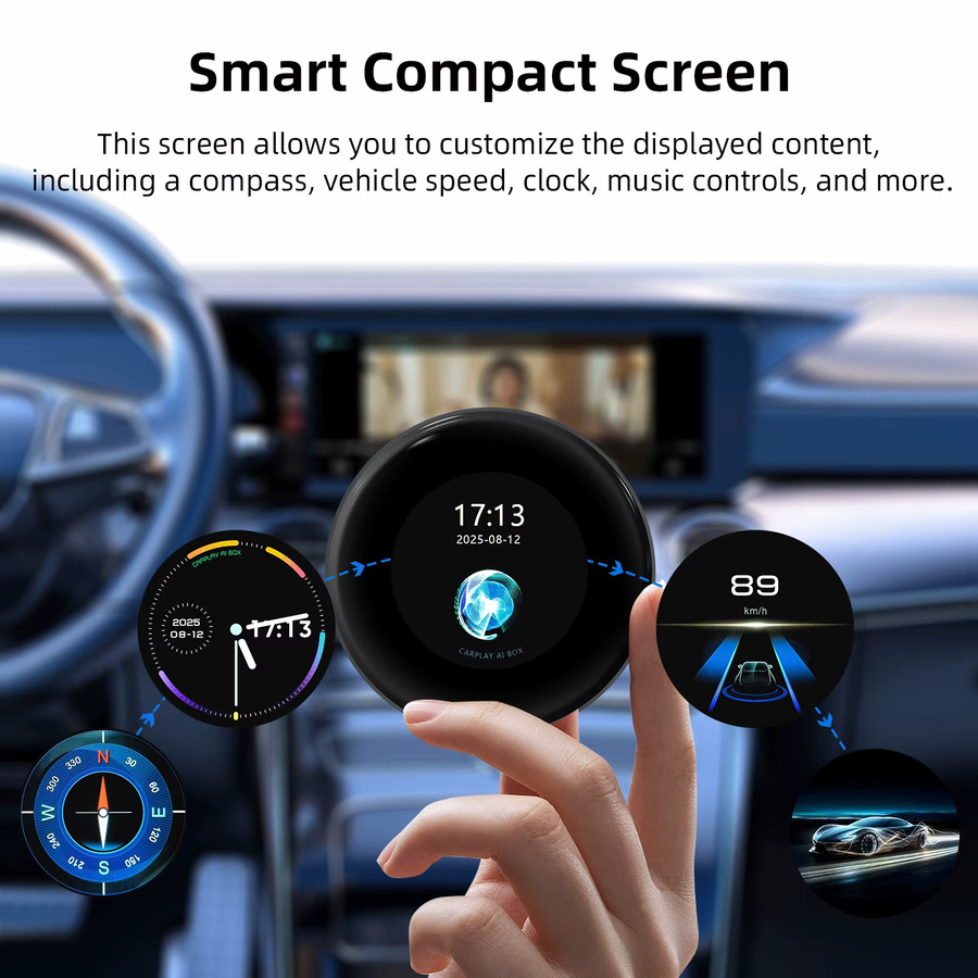Ezonetronics Wireless CarPlay AI Box mit Android 13, 4+64GB, Dual-WLAN und 4 SIM-Karten, Schwarz - Bild 4