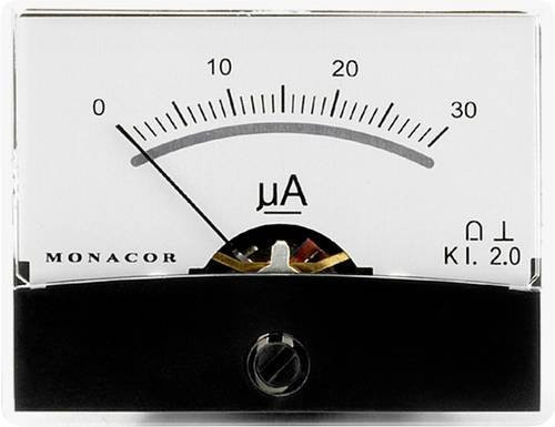 Monacor PM-2/30UA Drehspul-Einbauinstrument in Weiß - Bild 1