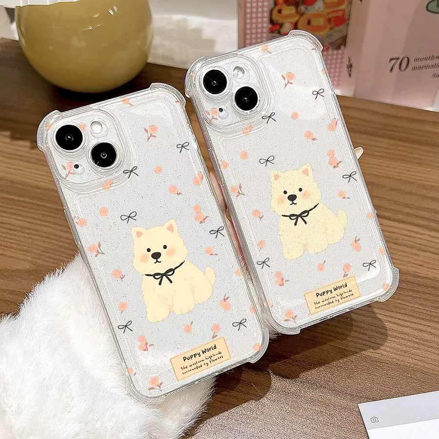 Caynes Stoßfeste Gog TPU Glitzer Handyhülle für iPhone 16 15 14 13 12 Pro Max Air in Transparent - Bild 2