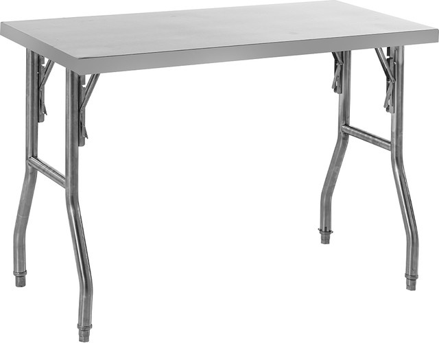 Klapptisch aus Edelstahl von Better Home in Silber, B/T/H: 120 x 60 x 80 cm - Bild 1