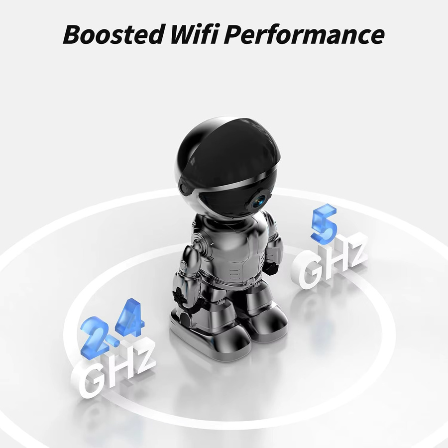 WESECUU 2K HD Innen-Sicherheitskamera mit Dual-Band WiFi, Schwenk-Neige-Funktion, IR-Nachtsicht, Bewegungserkennung und Zwei-Wege-Audio als Baby- oder Tier-Monitor, Alexa-kompatibel - Bild 2