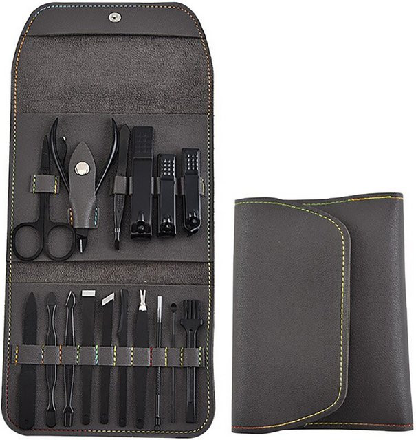 TPFBeauty Maniküre- & Pediküre-Set, 16-teilig, Grau, Unisex - Bild 1