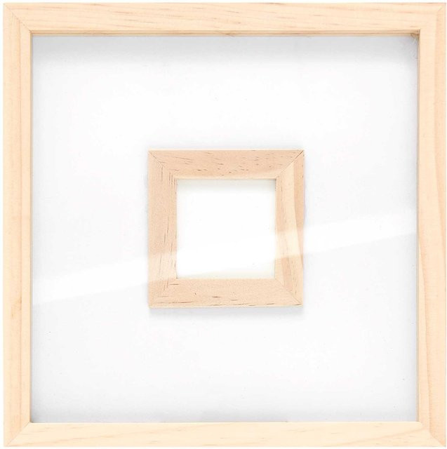 Rico Design Gästebuch Rahmen aus Holz in Natur, Beige/Weiß, B/H: 20 x 20 cm - Bild 1
