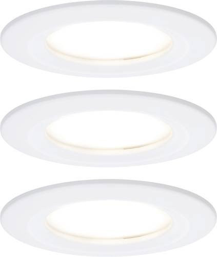 Paulmann Nova LED Bad-Einbauleuchte 3er Set, Weiß, IP44, Warmweiß - Bild 1