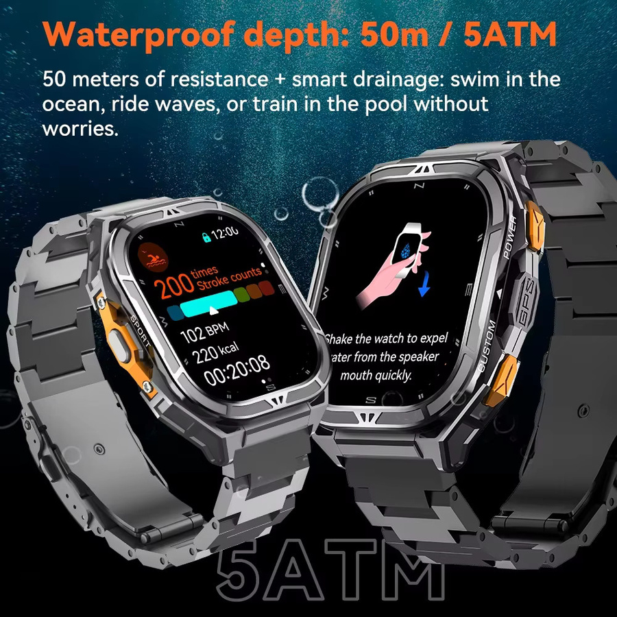 Cubot GT3 Smartwatch mit 1,96-Zoll AMOLED-Display, 5ATM wasserdicht, Fitness-Tracker mit GPS, Herzfrequenzmessung und SpO2-Monitor, 480 mAh Akku - Bild 3