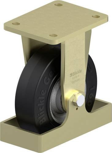 Blickle Schwerlast-Bockrolle BS-SE 160K-FS in Anthrazit mit 160 mm Rad-Durchmesser und 450 kg Tragfähigkeit - Bild 1