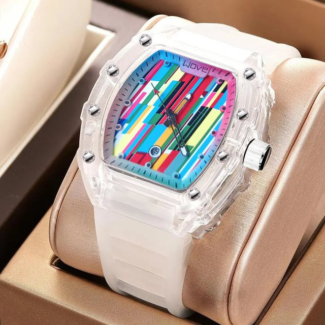 STARPERISH Armbanduhr Quarz, Tonneau, Bunt, Kunststoff, Herren - Bild 1