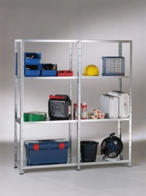 Schulte Steckregal Set mit Anbauregal in Weiß, B/T/H: 180 x 35 x 180 cm - Bild 2
