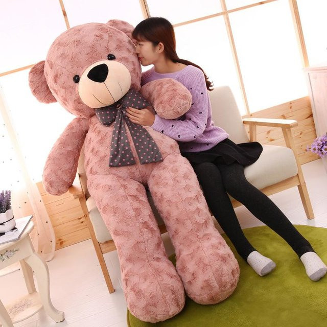 Großer Teddybär Plüschtier Puppe, mit Fliege, 100 cm - Bild 1