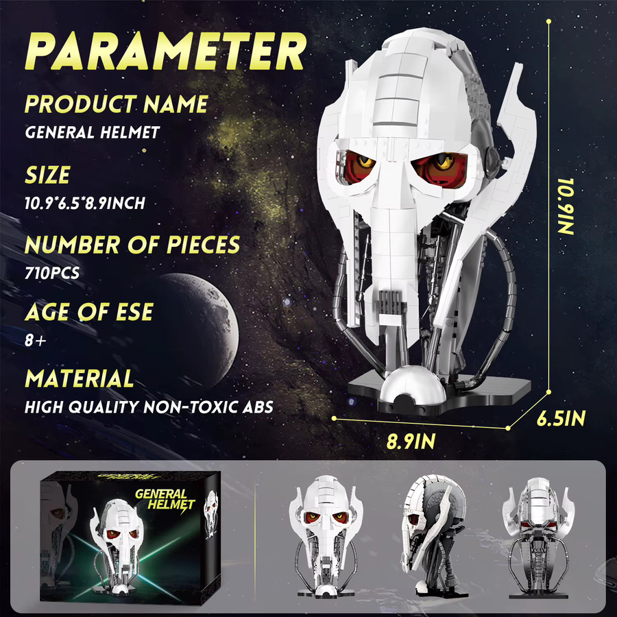 GOBRICKS Star Wars General Grievous Helm, Bausteine, ab 8 Jahren - Bild 4