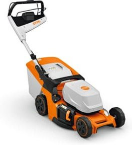 STIHL Akku-Rasenmäher RMA 448 PV in Orange-Grau mit Mulchkit und Fangkorb - Bild 1