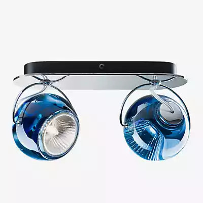 Fabbian Beluga Colour 2-flammige Decken- und Wandleuchte in Blau und Multicolour aus Glas und Metall - Bild 1