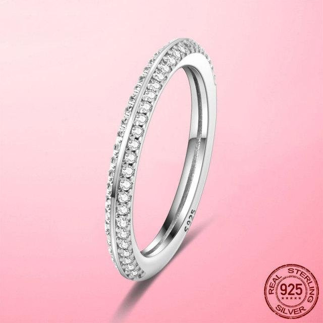 Ring 925 Silber, Zirkonia, Damen - Bild 1