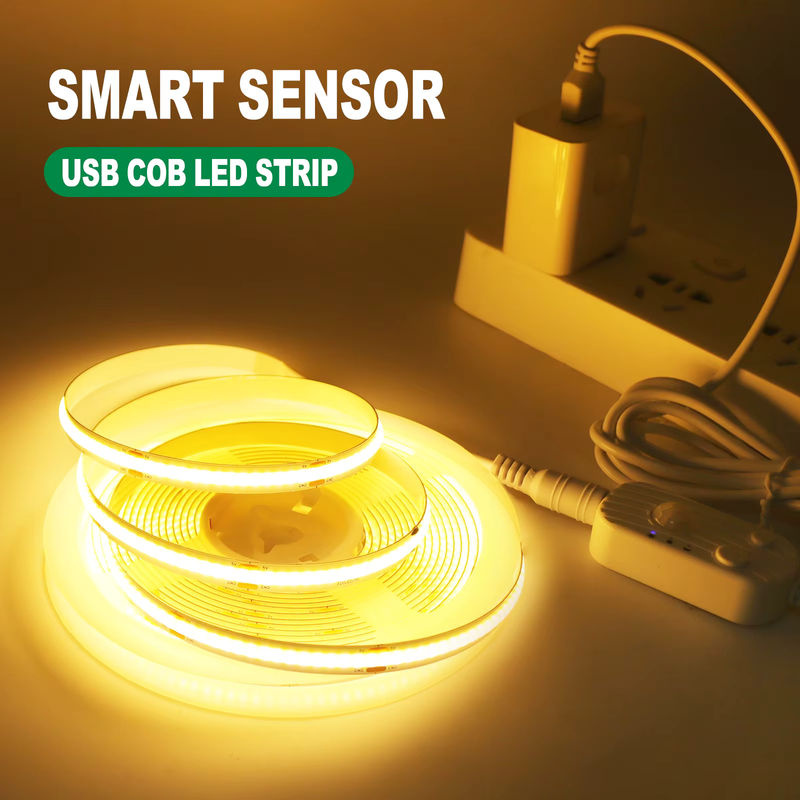 GAHADA COB LED Streifen mit Bewegungssensor, USB Wireless Nachtlicht in Warmweiß, 5V DC, 8mm Breite - Bild 4