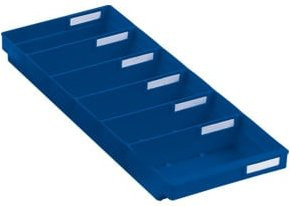 Kappes Regalkasten Mod. 520 blau aus Kunststoff für 5 Trennplatten B/H/T: 50,0 x 24,0 x 6,5 cm - Bild 1