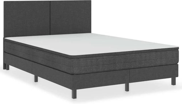 vidaXL Boxspringbett Hybrid in Dunkelgrau aus Stoff, B/T: 180 x 200 cm - Bild 1