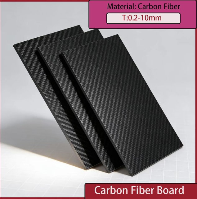 Matte Carbonplatte aus Kohlefaser in Schwarz, Dicke: 0,2–10 mm, hochfeste Verbundplatte für Industrie und Heimwerker - Bild 1