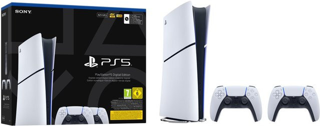 Sony PlayStation 5 Digital Edition Bundle in Weiß inklusive 2x DualSense Wireless Controller - Bild 1